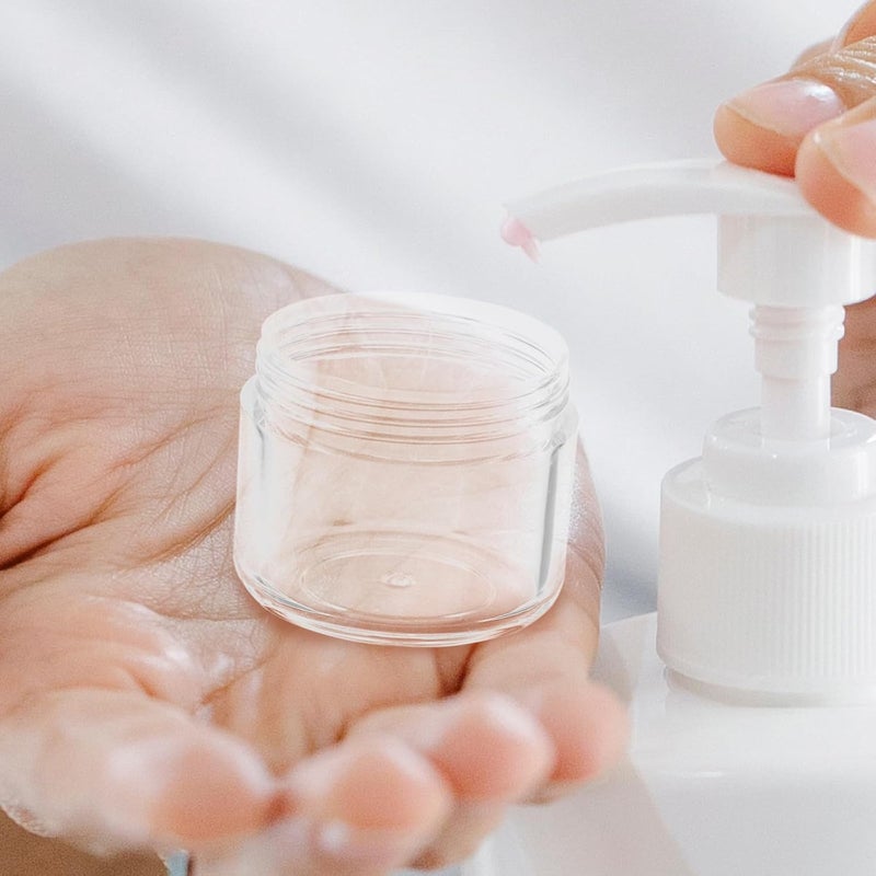 12pcs 20g Facial Cream Jars with White Rose Caps, Small Travel Cosmetic Containers for Face Cream, Lip Balm, and Skincare Storage - Image 5