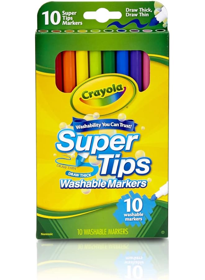 Crayola 10 Ct. Washable Super Tips Markers 10 Count - Image 1