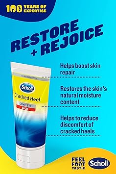Scholl Cracked Heel Complete Cream with Repair K 60ml Moisturising Treatment Cream for Cracked Heels and Dry Skin with Keratin 1 x 60 ml - Image 3