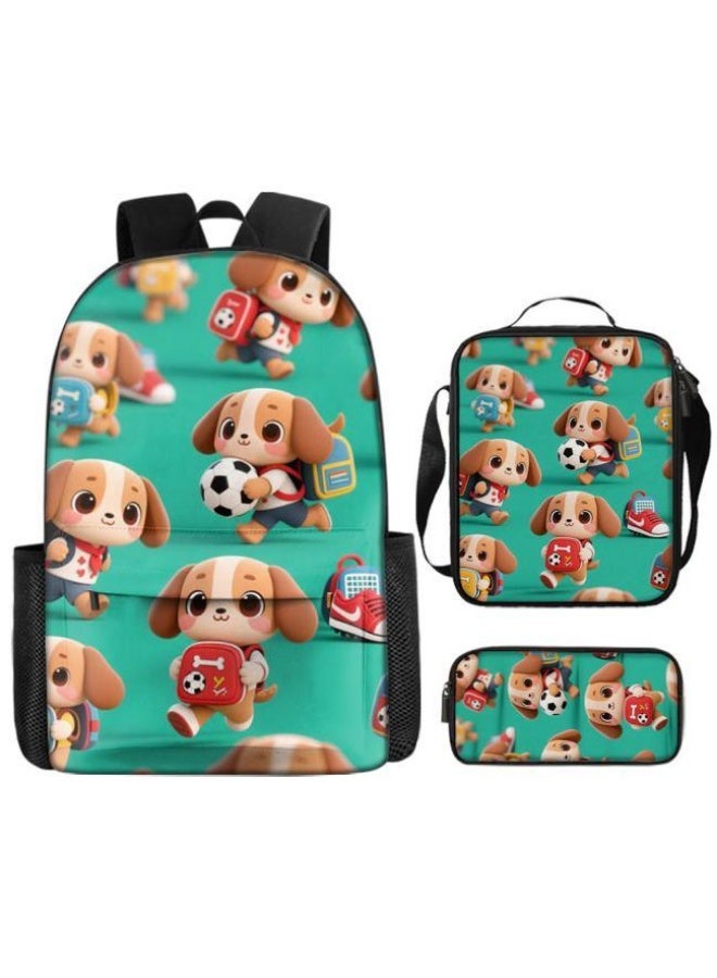 Bright Li Fire Unlock the new fashion of childish fun! Three-piece set of bags, cartoon elements for children and teenagers (students, children, friends' outings, mountain climbing, schooling, etc. can be used) - 46 - Image 2