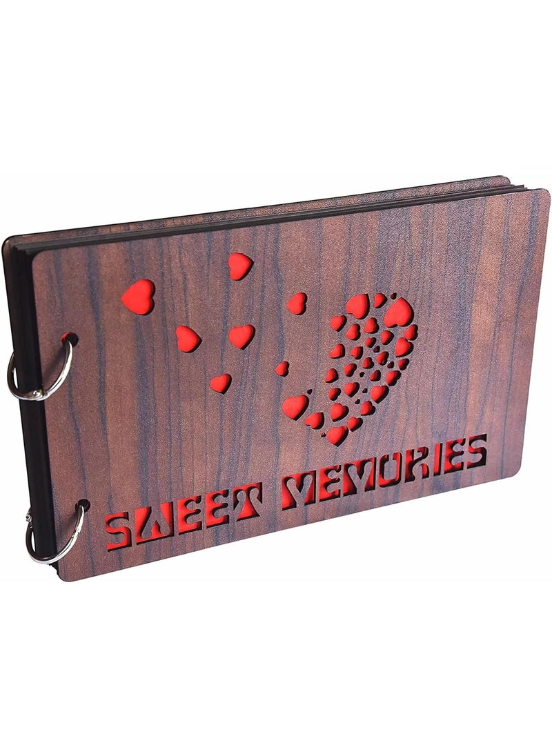 Generic S Merchandise Melody Handcrafted Wooden Album for Soulful Reflections and Tranquil Moments Wooden Photo Books for Every Story 131  - Image 1