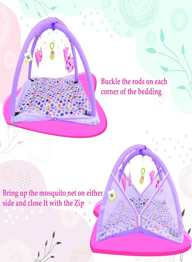 Toddylon Baby Bedding Set for New Born Play Gym Bed (0-6 Months) Purple - Image 2