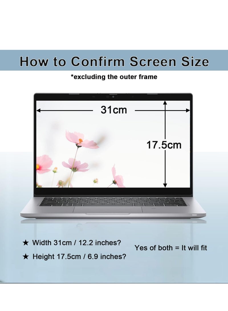 14 Inch Privacy Screen for Laptop 16:9 Widescreen Display, Easy On/Off Privacy Filter, Anti-Blue Light Anti-Glare for Eye Protect, Screen Protector Compatible with Lenovo HP Dell Asus Chromebook - Image 2