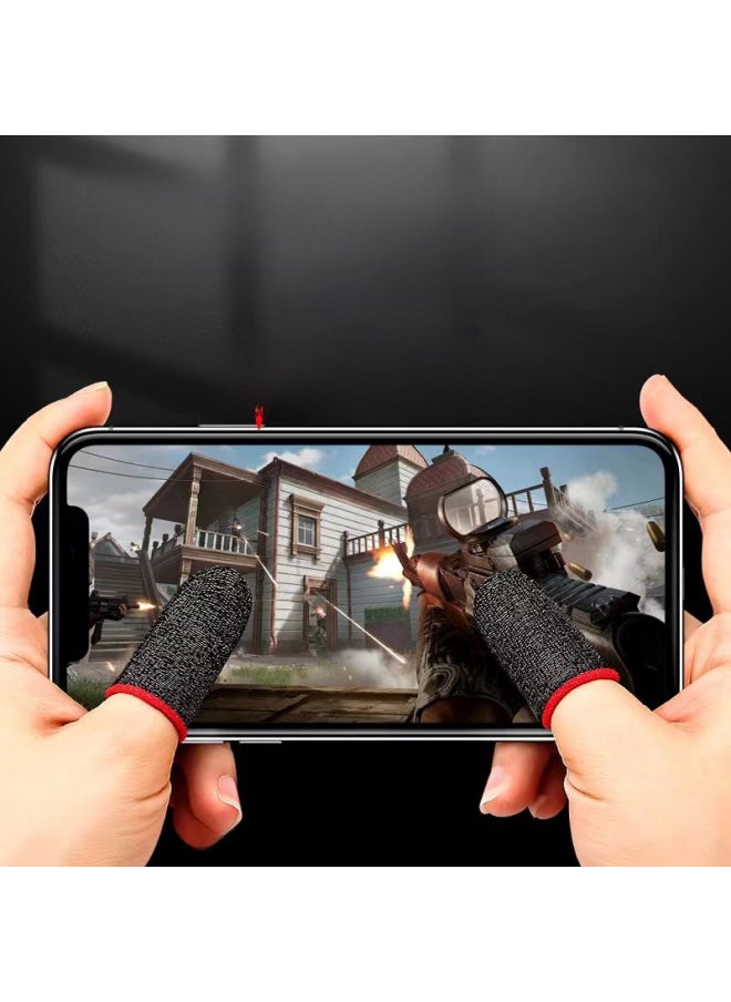 Generic Popular Game Finger Set Ultra-thin Mobile Game Non-slip Sweat-proof E-sports Finger Set King Walking Artifact Chicken Finger Set-Product Color:10 PCs Carbon Fiber 】  - Image 4