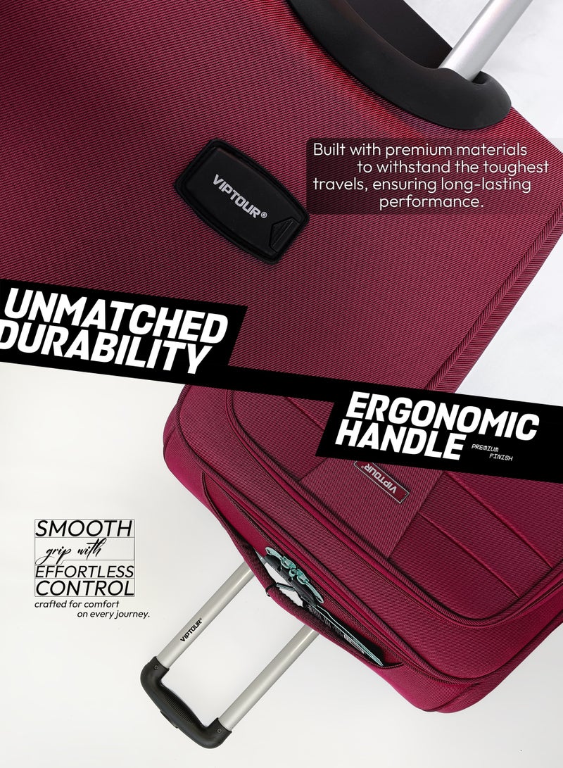 فيبتور مجموعة أمتعة من 4 قطع، حقيبة عربة متينة بعجلتين، قفل رقمي ومقبض تلسكوبي ثلاثي المراحل - Image 3