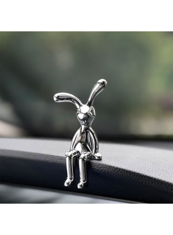 Set of 2 Rabbit Car Ornaments Light Luxury Ornaments Cute Car Interiors Car Decorations Creative Car Centre Console Jewelry - Image 3