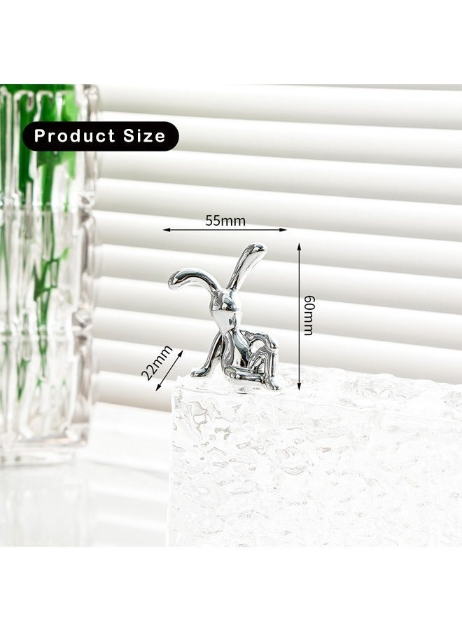 Set of 2 Rabbit Car Ornaments Light Luxury Ornaments Cute Car Interiors Car Decorations Creative Car Centre Console Jewelry - Image 5