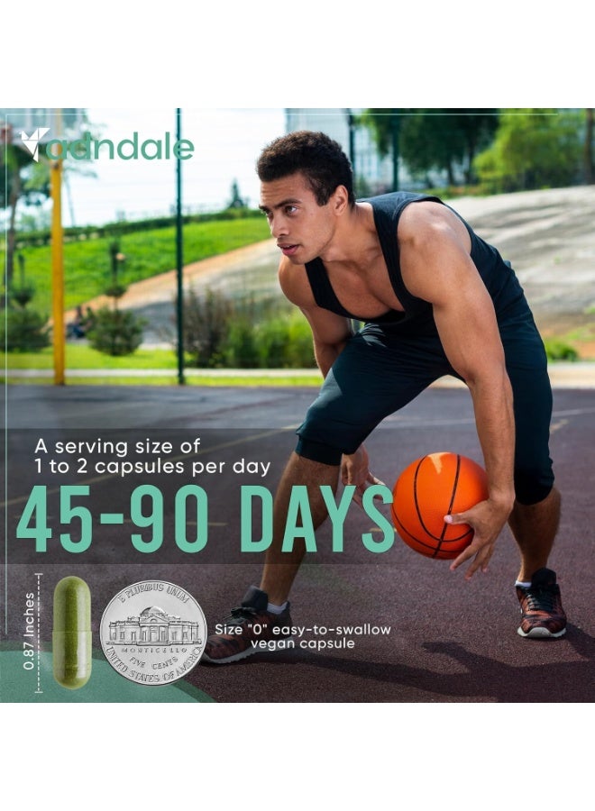 متجر أدندال كبسولات زيت حبة البركة السوداء من الطحالب البحرية، الأشواغاندا، الزنجبيل. كبسولات طحالب بحرية مع زيت حبة البركة السوداء، الأشواغاندا، الكركم، المورينجا، عشبة المثاني، جذر الأرقطيون، عسل المانوكا، والقرفة. 18 في 1 - Image 5