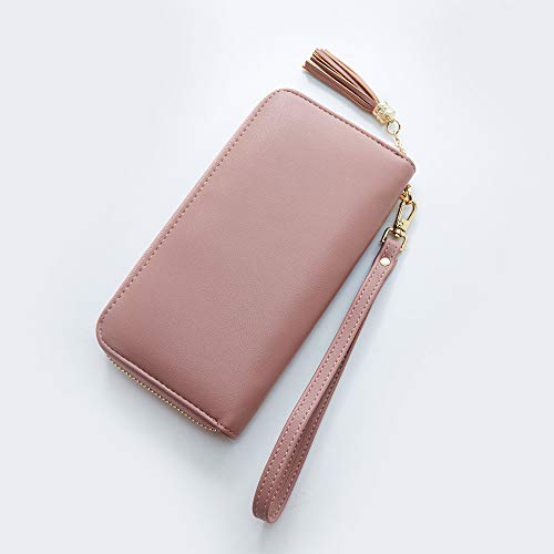 CYANB Women Wallets Tassel Bifold Ladies Cluth Wristlet Wrist strap Long Purse - Image 3