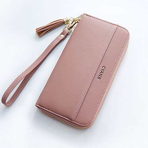 CYANB Women Wallets Tassel Bifold Ladies Cluth Wristlet Wrist strap Long Purse - Image 2