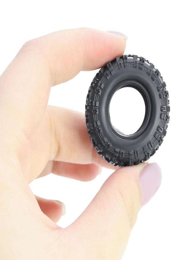 FACCNOY 4pcs 0.7'' Soft Rubber Tires with Sponge Insert Tire Skins for Axial 1/30 SCX30 Ford Bronco Jeep Wrangler JLU 4x4 RC Crawler Upgrade - Image 4