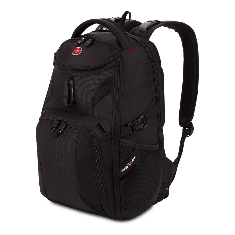 SWISSGEAR حقيبة ظهر لابتوب سويز جير ميني 1900 سكنسمارت النسخة الرفيعة، سوداء، 16 إنش - Image 1
