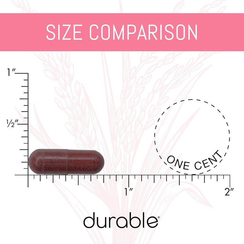 Durable RED Yeast Rice  Organic 1600 mg ExtraStrength  CoQ10 Phytosome  Cholesterol  Heart Health Support  Promotes Healthy Blood Flow  Circulation Doctor Formulated Made in USA  60 Capsules - Image 4