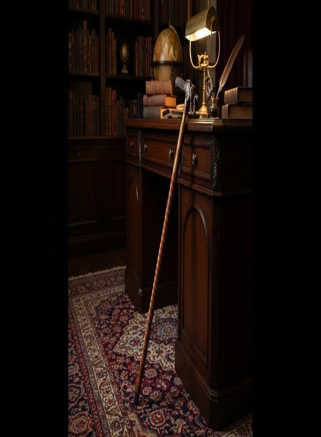 THOR INSTRUMENTS Handmade Solid Brass Head Handle Vintage Style Antique Wooden Walking Stick Cane Gift (3 Fold Wooden Walking Cane) (Elephant Handle Stick) - Image 4