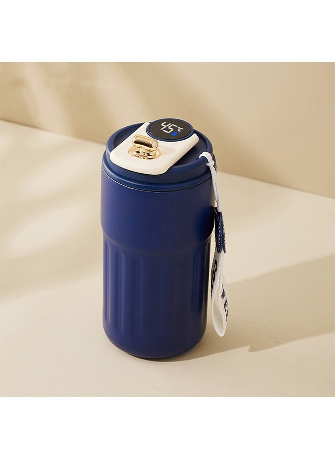Hihonor Coffee Mug, Insulated Travel Coffee Mug with Temperature Display, 316 Stainless Steel Vacuum Coffee Cup, Double Wall Leak-Proof Thermos Vacuum Tumbler, Navy Blue  - Image 1
