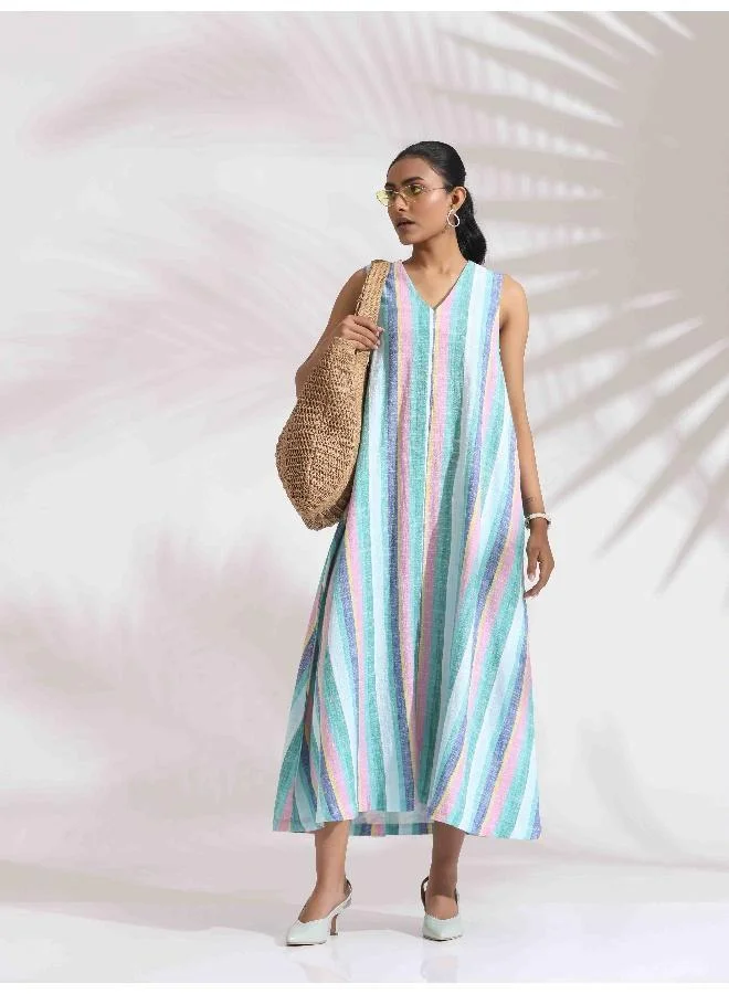 trueBrowns Striped Sleeveless Dress