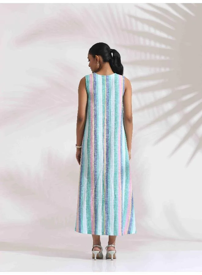 trueBrowns Striped Sleeveless Dress