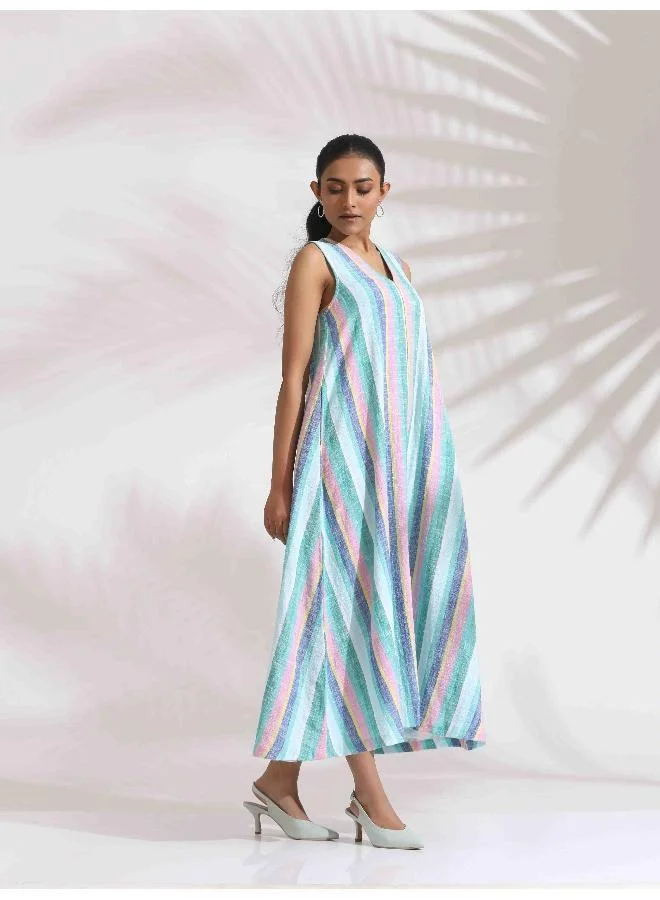 trueBrowns Striped Sleeveless Dress