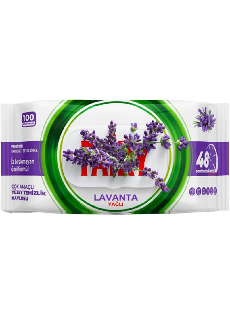 Fairy Multi-Purpose Surface Cleaning Towel 100 Sheets | Lavender | 48 Hours Cleaning Effect | Traceless Formula - Image 2