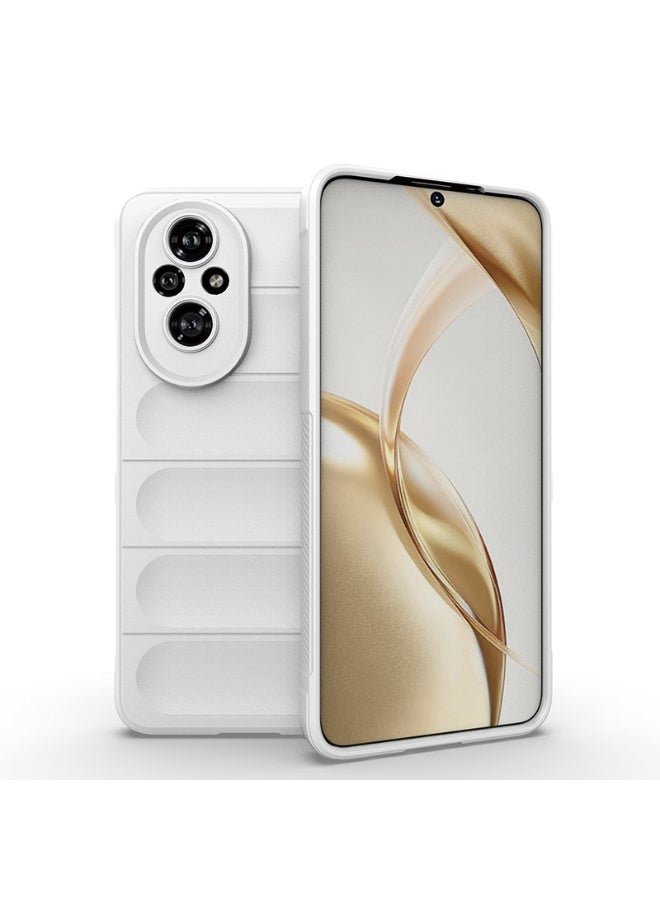 Phantom Shield Silicone Case with Anti-Scratch Soft Microfiber Lining, High Resilience Rubber Full Body Shockproof Cover Compatible with Honor 200 (White) - Image 1