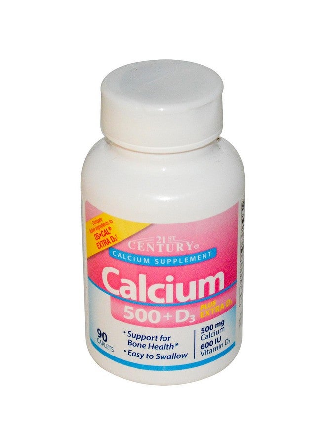 21st Century Calcium 500 + D3, 15 mcg (600 IU), 90 Tablets - Image 1