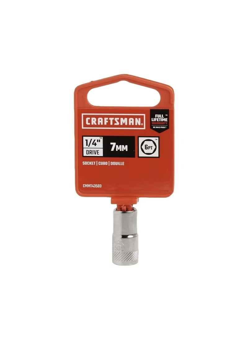 Craftman 1/4-in Drive 7mm 6 Point Shallow Socket - Image 2