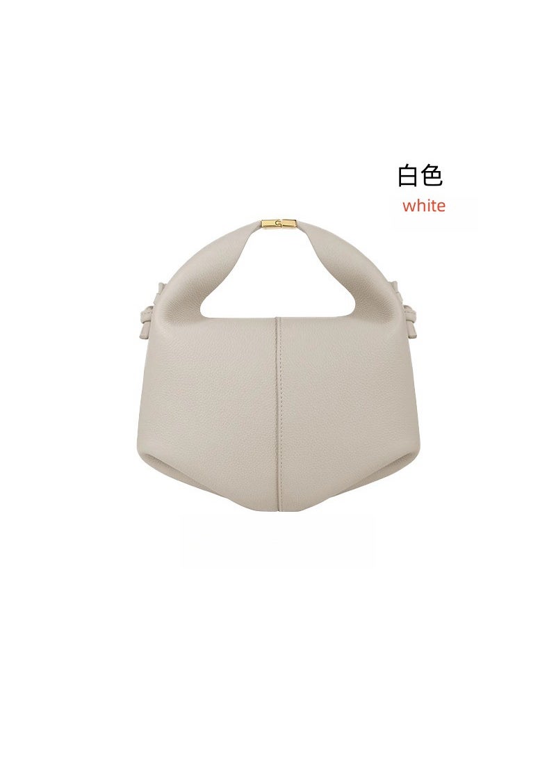 Generic - Polene Fashionable Design Womens Shoulder Bag Handbag Commute Dumpling Bag Genuine Leather Crossbody Bag From China Mainland White [spot] - Image 1
