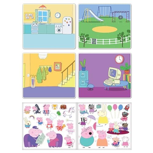 Paper Projects 01.70.29.010 Peppa Pig Activity Set-Includes Six Scenes and Over 50 Stickers, Blue, 23.5cm x 15.5cm - Image 2