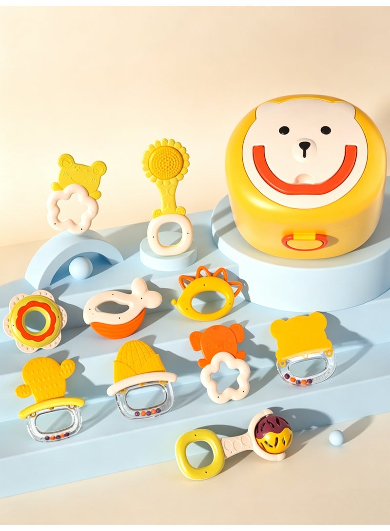 JoyousSto 10 Pieces Baby Rattles & Teethers Set Sensory Developmental Developmental Baby Shower Gift with Gift Box for Boys and Girls Toys for 0-12 Months Newborn Infants, BPA Free - Image 2