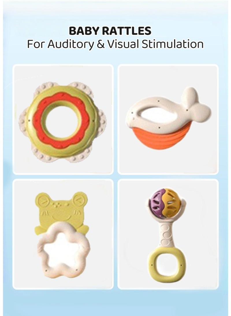 JoyousSto 10 Pieces Baby Rattles & Teethers Set Sensory Developmental Developmental Baby Shower Gift with Gift Box for Boys and Girls Toys for 0-12 Months Newborn Infants, BPA Free - Image 5