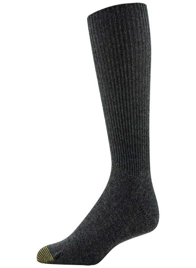 GOLDTOE Men's Fluffies Casual Crew Socks, Assorted (3-Pairs), Large - Image 3