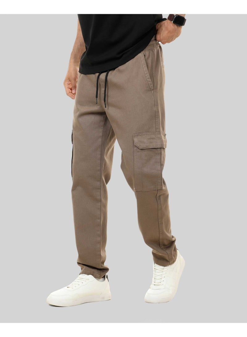 دوت بنطلون رجالي جبردين كارغو بكمر استك ورباط - Image 3