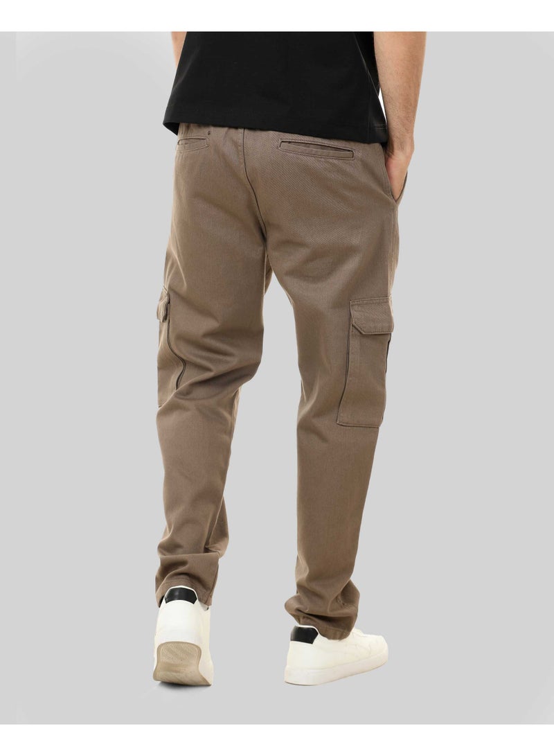 دوت بنطلون رجالي جبردين كارغو بكمر استك ورباط - Image 4