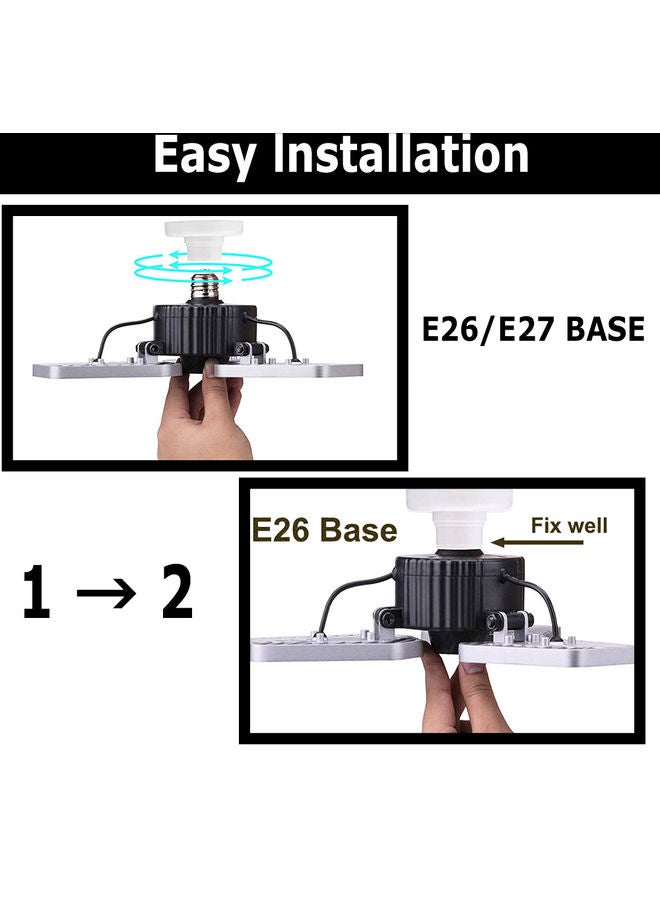 Loquat Adjustable LED Garage Ceiling Light Silver - Image 4