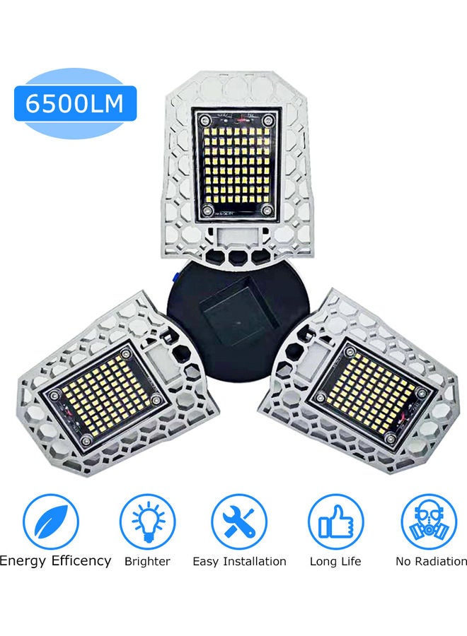 Loquat Adjustable LED Garage Ceiling Light Silver - Image 1