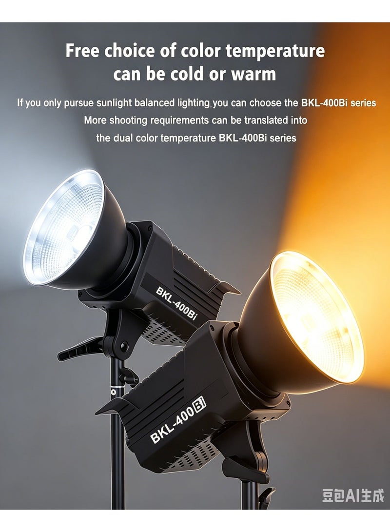 Glanfen Professional Photography Studio Lighting Kit,160W 2700K-6500K Professional COB Led Video Ligh with 65cm Softbox & Adjustable Stand for Photo/Video/Live Streaming - Image 3