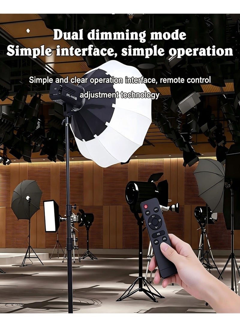 Glanfen Professional Photography Studio Lighting Kit,160W 2700K-6500K Professional COB Led Video Ligh with 65cm Softbox & Adjustable Stand for Photo/Video/Live Streaming - Image 2