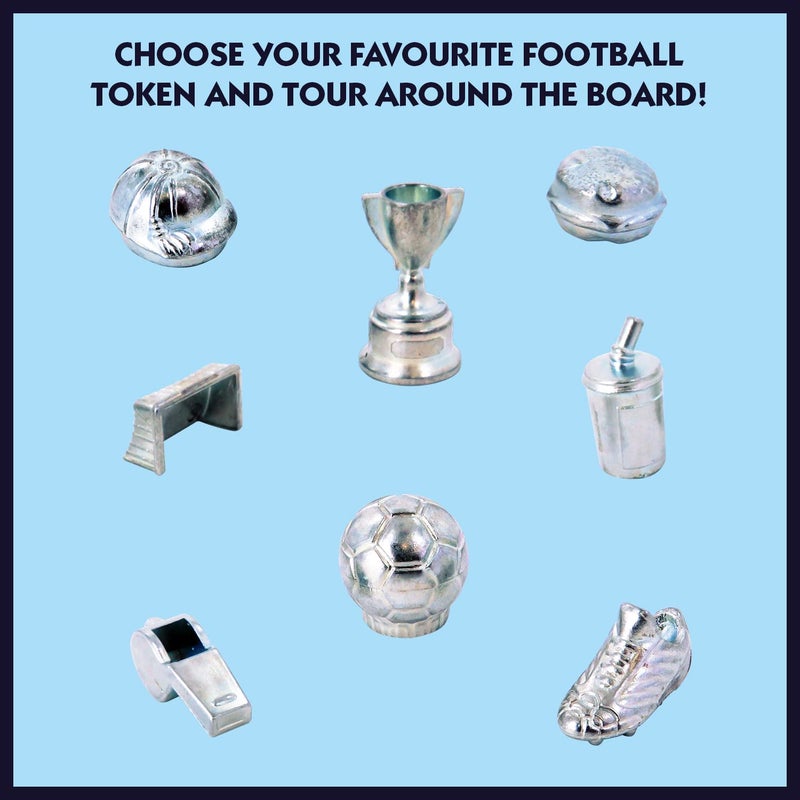 Winning Moves World Football Stars Monopoly Board Game, Play with Cristiano Ronaldo, Lionel Messi, Harry Kane and Salah, Gift for Ages 8 Plus, Blue - Image 2