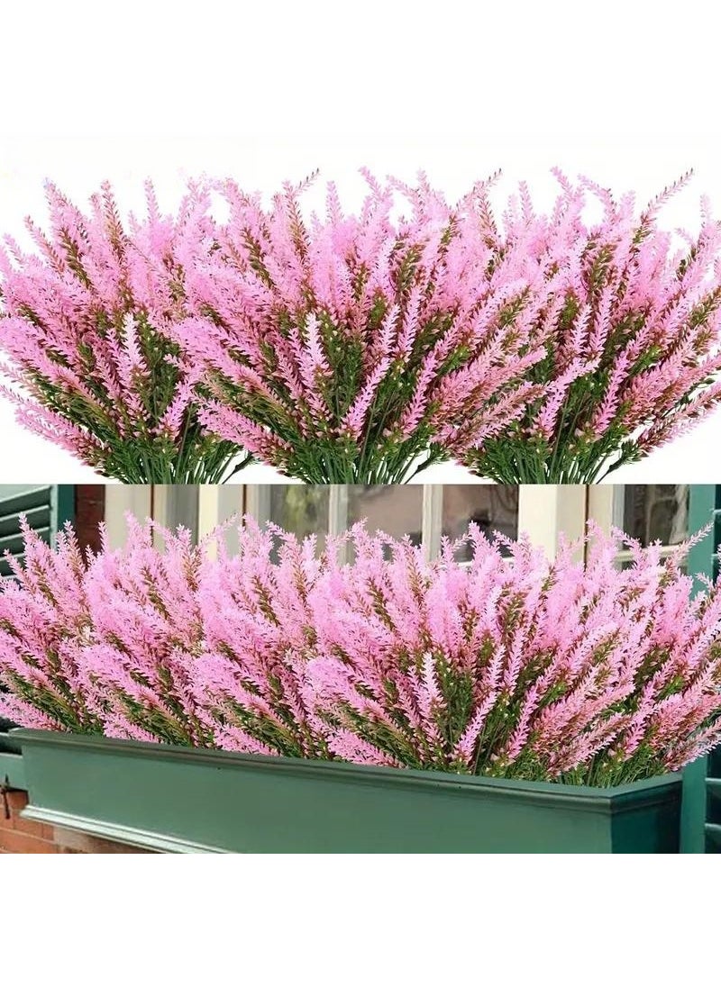 Generic 1 x 5 pcs Lavender Artificial Wheat Spike Plastic Flower Pot pink 