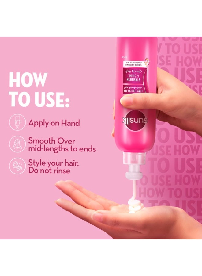 Sunsilk Leave-On Cream with Coconut Oil for Strength, Shine & Heat Protection, 200ml - Image 4
