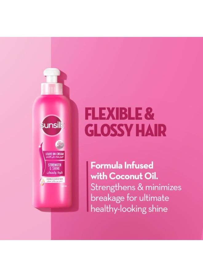 Sunsilk Leave-On Cream with Coconut Oil for Strength, Shine & Heat Protection, 200ml - Image 2