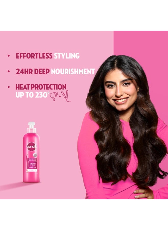 Sunsilk Leave-On Cream with Coconut Oil for Strength, Shine & Heat Protection, 200ml - Image 3