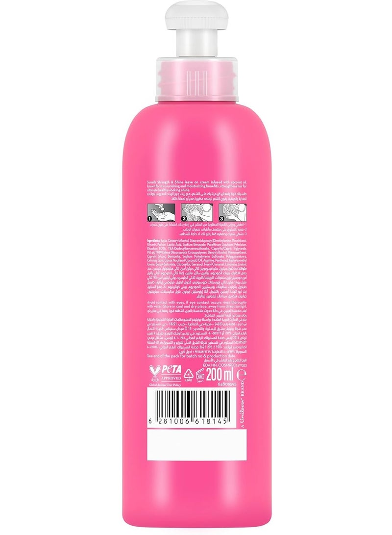 Sunsilk Leave-On Cream with Coconut Oil for Strength, Shine & Heat Protection, 200ml - Image 5