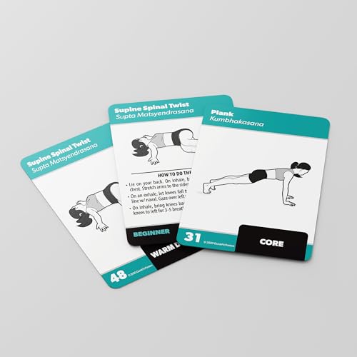 Palace Learning Yoga Pose Exercise Cards - Yoga Positions and Workout Fitness Cards with Over 50 Poses - 2.5" x 3.5" - Image 2