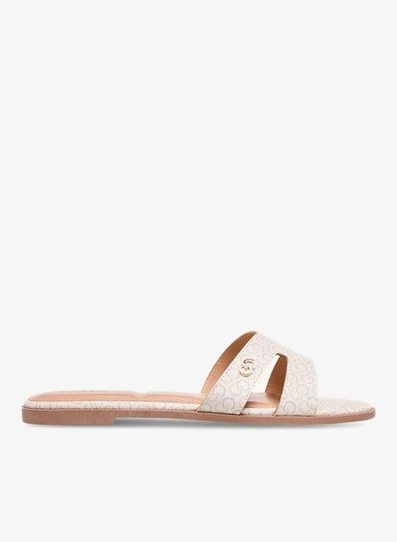 Celeste Women's Monogram Emobossed Slip-On Flat Sandals