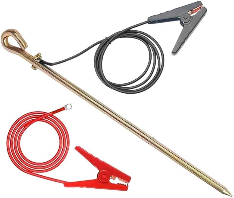 3 حزمة قضيب التأريض لسلك السياج الكهربائي مع ملحقات المشبك - Image 1