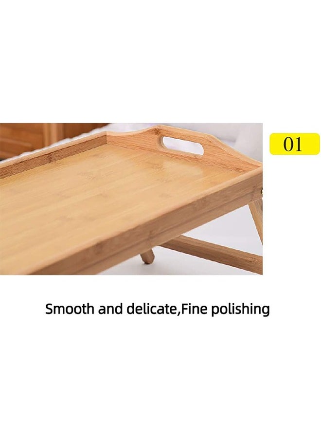 Bukela Wooden Tray Table Portable Foldable Computer Laptop Desk Adjustable Notebook Desk Table Bed Sofa Breakfast Tray Picnic Table Studying Table  - Image 4