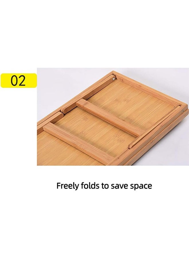 Bukela Wooden Tray Table Portable Foldable Computer Laptop Desk Adjustable Notebook Desk Table Bed Sofa Breakfast Tray Picnic Table Studying Table  - Image 5