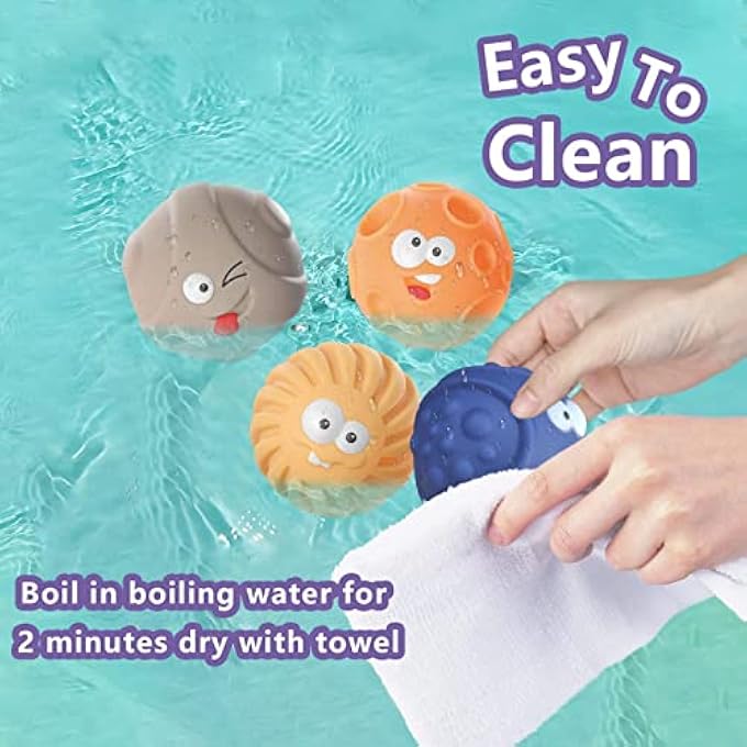 23 قطعة ألعاب للأطفال 6-12 شهرًا، ألعاب مونتيسوري للأطفال بعمر سنة، كتل بناء للتكديس للأطفال من 1-3 سنوات، لعبة ناعمة للأطفال الرضع 0-6 أشهر، كرة حسية للأطفال من 0-3-6-9-12 شهرًا - Image 3