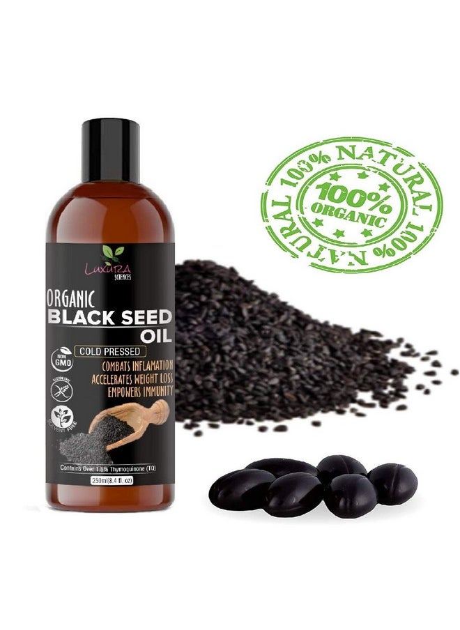 Luxura Sciences Black Seed Oil, Kalonji Oil For Hair, Cold Pressed : 250 Ml.  - Image 3